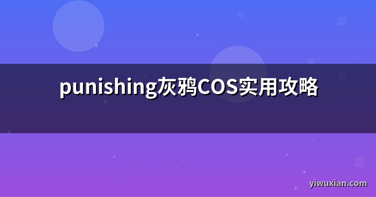 punishing灰鸦COS实用攻略